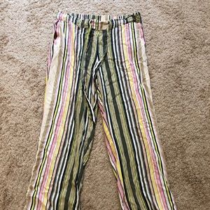 Wide Leg Striped Pants
